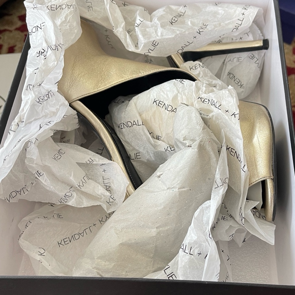 Kendall & Kylie Metallic Gold Heels